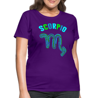 Thumbnail for Women's Power Words Scorpio T-Shirt - purple