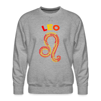 Thumbnail for Men's Power Words Leo Premium Sweatshirt - heather grey