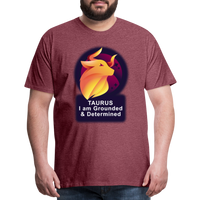 Thumbnail for Men's Glow Taurus Premium T-Shirt - heather burgundy