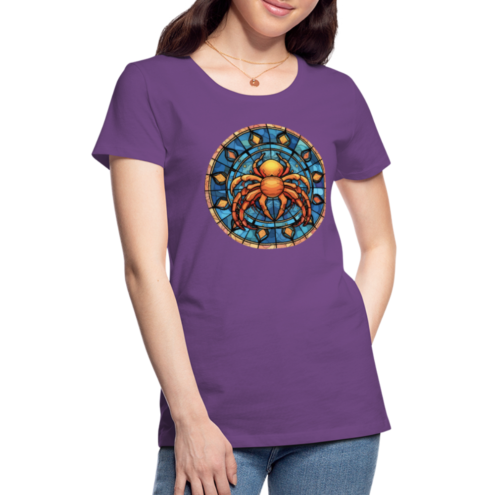 Women’s Mosaic Cancer Premium T-Shirt - purple