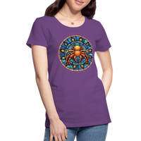 Thumbnail for Women’s Mosaic Cancer Premium T-Shirt - purple