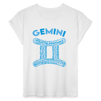 Thumbnail for Women's Power Words Gemini Relaxed Fit T-Shirt - white