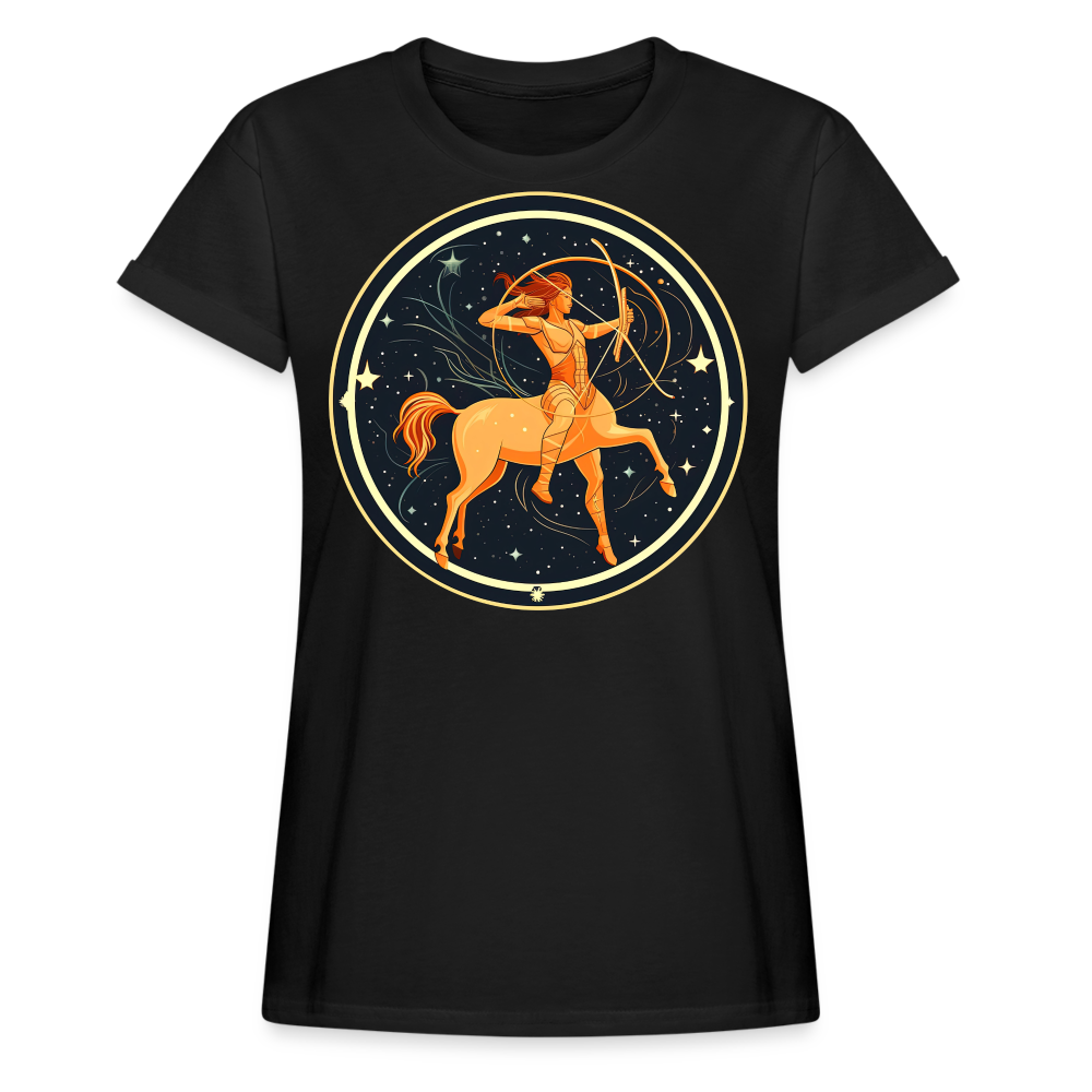 Women's Mystic Sagittarius Relaxed Fit T-Shirt - black