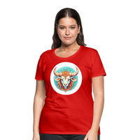 Thumbnail for Women’s Symbol Taurus Premium T-Shirt - red