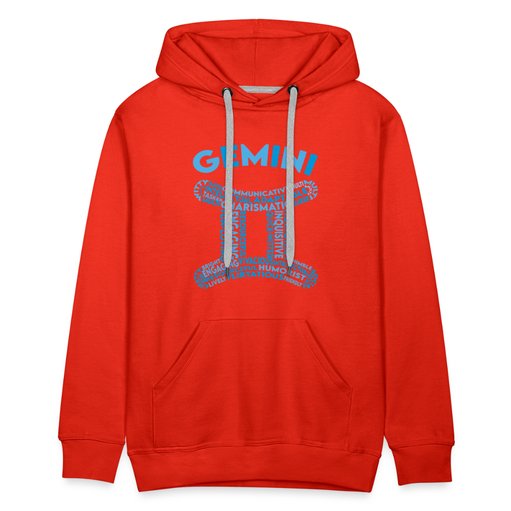 Men's Power Words Gemini Premium Hoodie - red