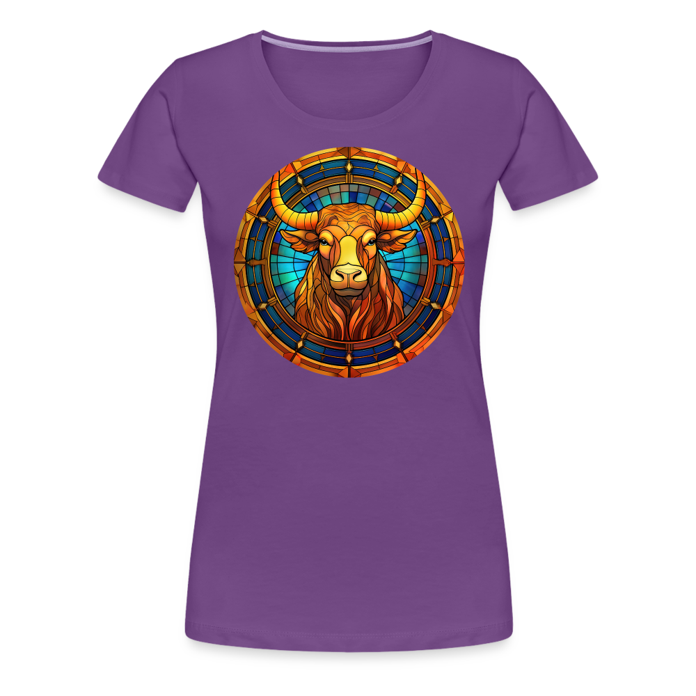 Women’s Mosaic Taurus Premium T-Shirt - purple