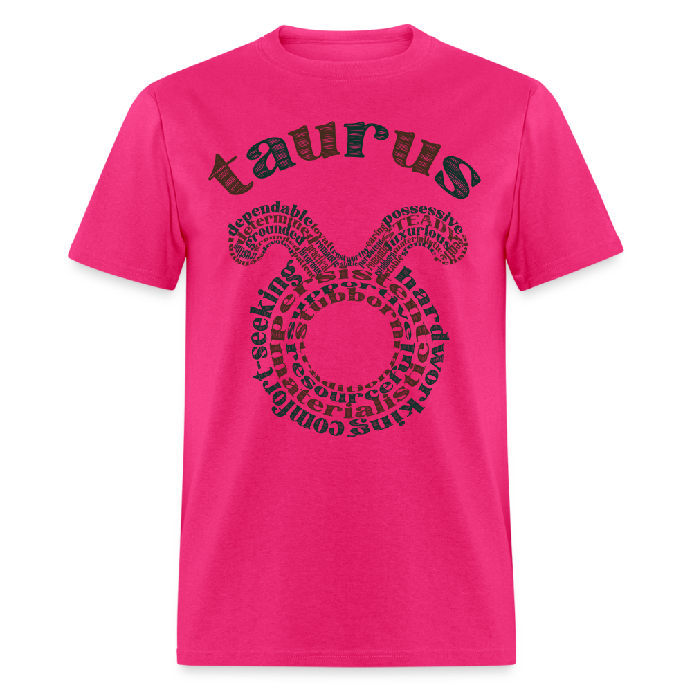 Men's Power Words Taurus Classic T-Shirt - fuchsia