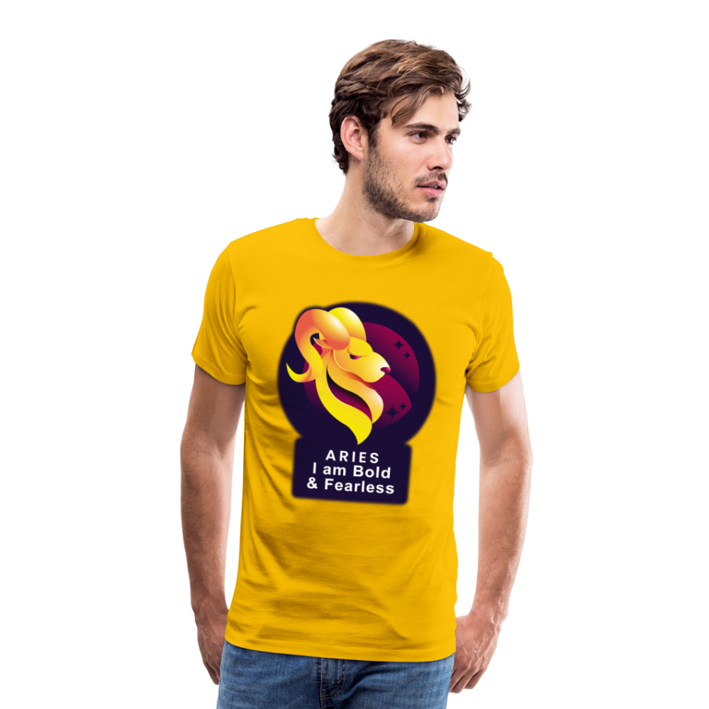 Men's Glow Aries Premium T-Shirt - sun yellow