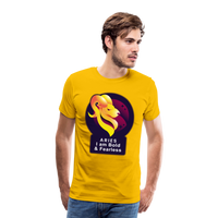 Thumbnail for Men's Glow Aries Premium T-Shirt - sun yellow