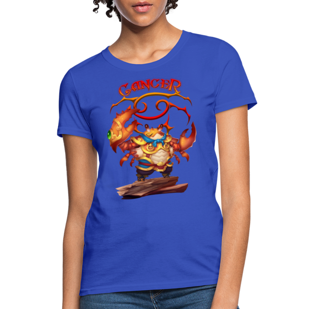 Women's Astral Cancer T-Shirt - royal blue