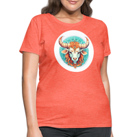 Thumbnail for Women's Symbol Taurus T-Shirt - heather coral