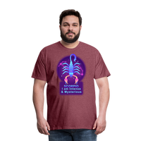 Thumbnail for Men's Neon Scorpio Premium T-Shirt - heather burgundy