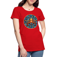 Thumbnail for Women’s Mosaic Cancer Premium T-Shirt - red