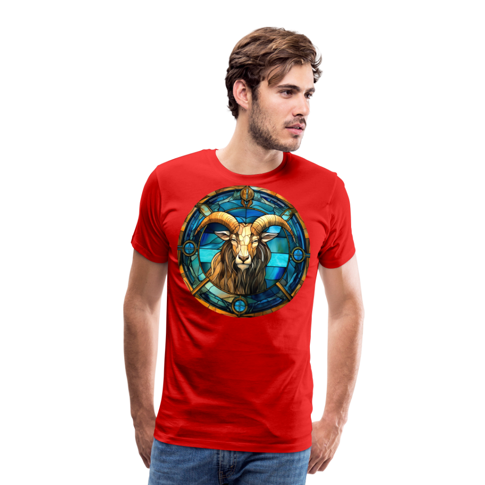 Men's Mosaic Capricorn Premium T-Shirt - red