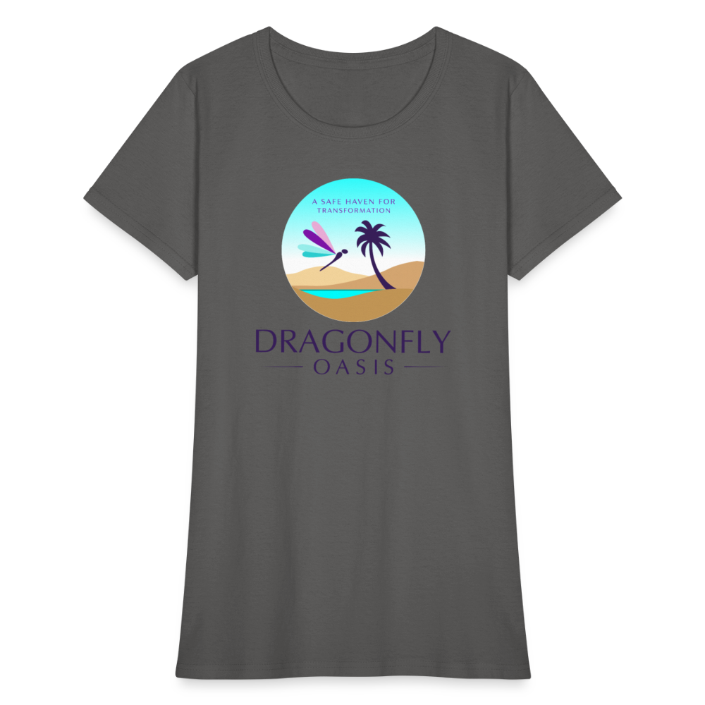 Women's Dragonfly Oasis V.1 Capricorn T-Shirt - charcoal