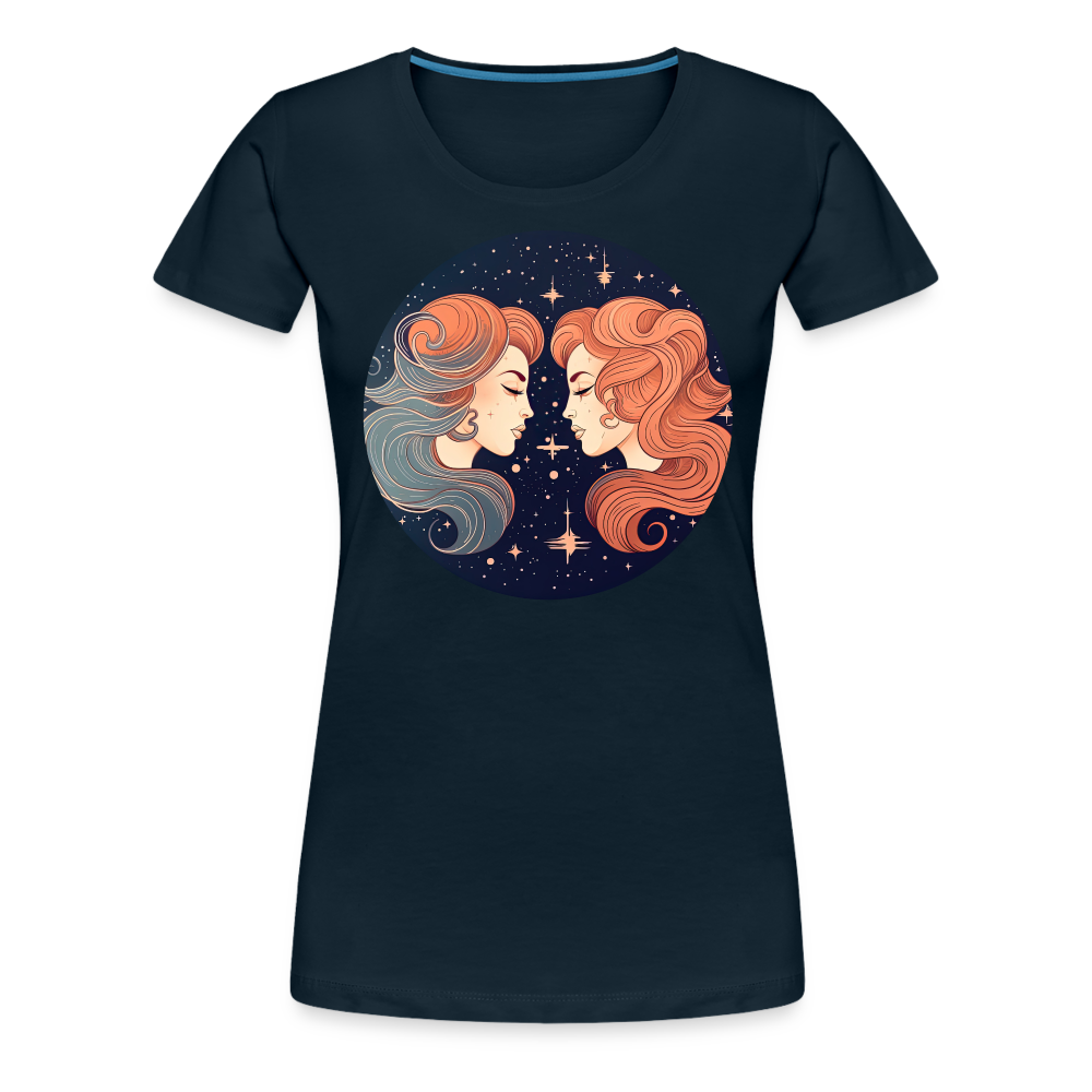 Women’s Mystic Gemini Premium T-Shirt - deep navy