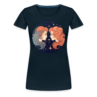 Thumbnail for Women’s Mystic Gemini Premium T-Shirt - deep navy