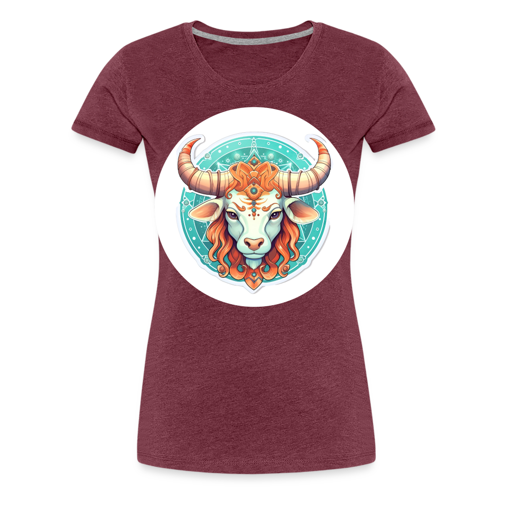 Women’s Symbol Taurus Premium T-Shirt - heather burgundy