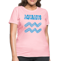 Thumbnail for Women's Power Words Aquarius T-Shirt - pink