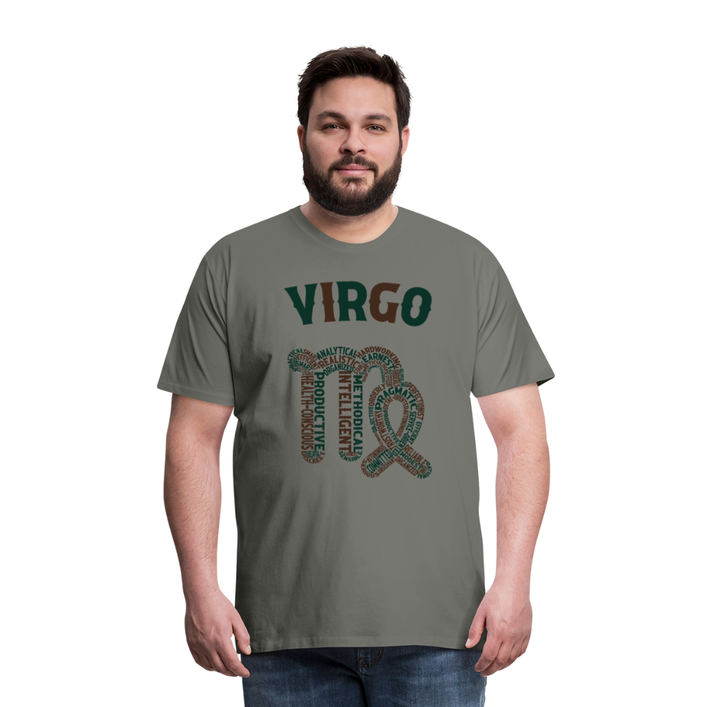 Men's Power Words Virgo Premium T-Shirt - asphalt gray