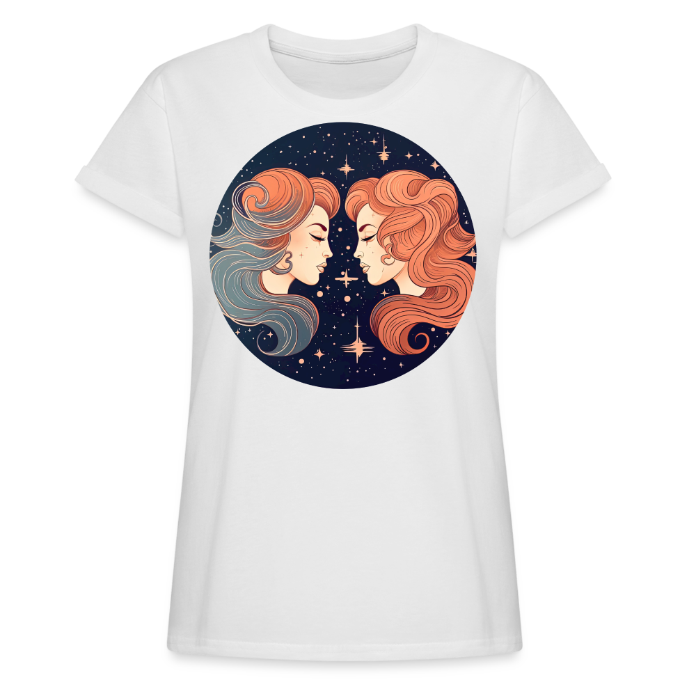 Women's Mystic Gemini Relaxed Fit T-Shirt - white