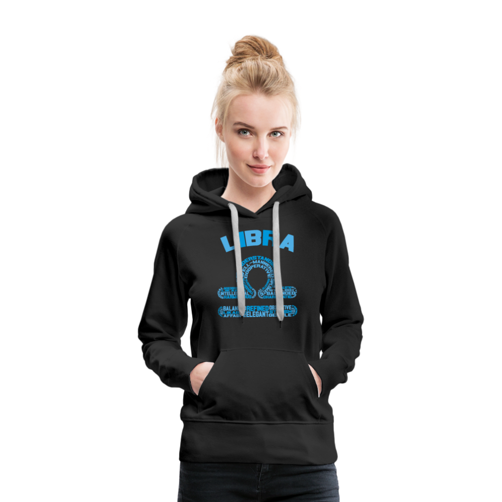 Women's Power Words Libra Premium Hoodie - black