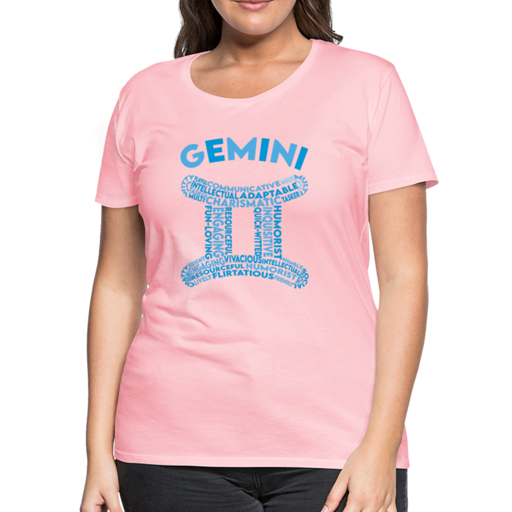 Women's Power Words Gemini Premium T-Shirt - pink