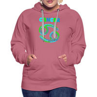 Thumbnail for Women's Power Words Cancer Premium Hoodie - mauve