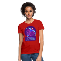 Thumbnail for Women's Neon Sagittarius T-Shirt - red