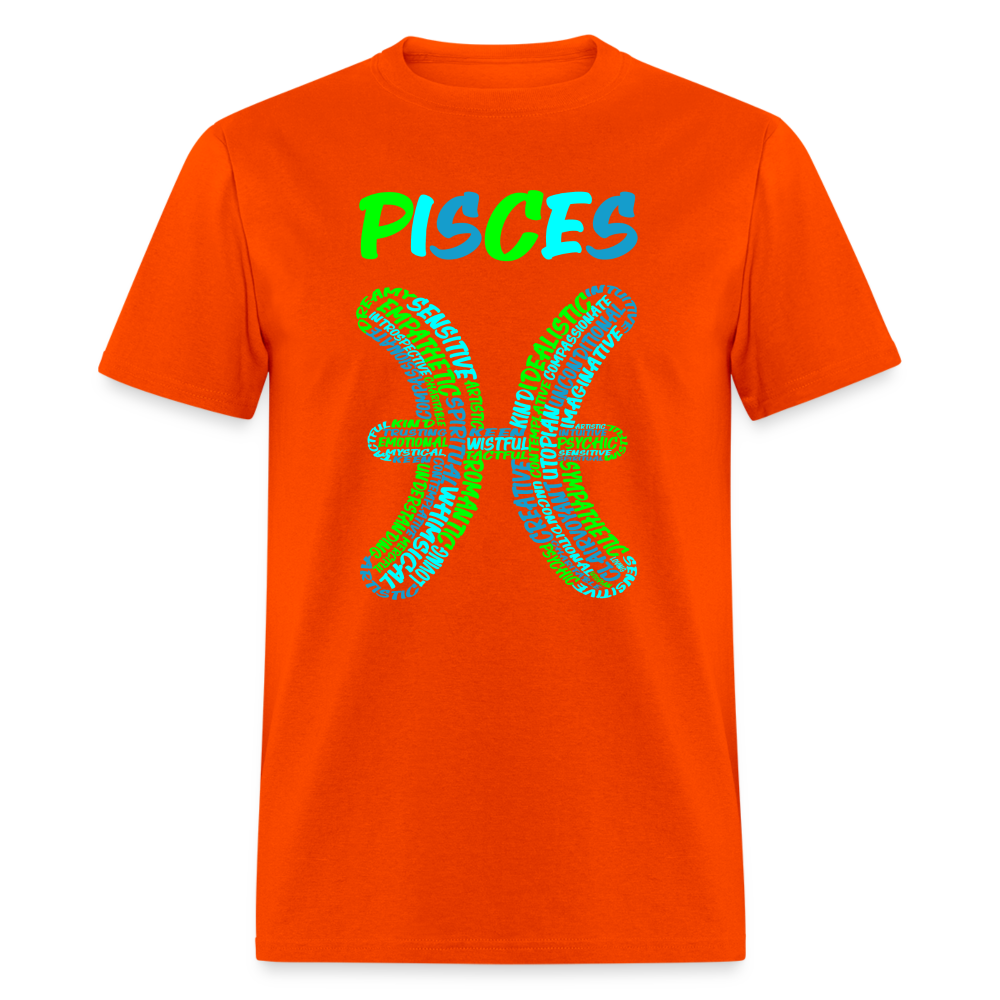 Men's Power Words Pisces Classic T-Shirt - orange