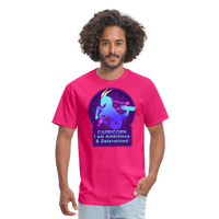 Thumbnail for Men's Neon Capricorn Classic T-Shirt - fuchsia