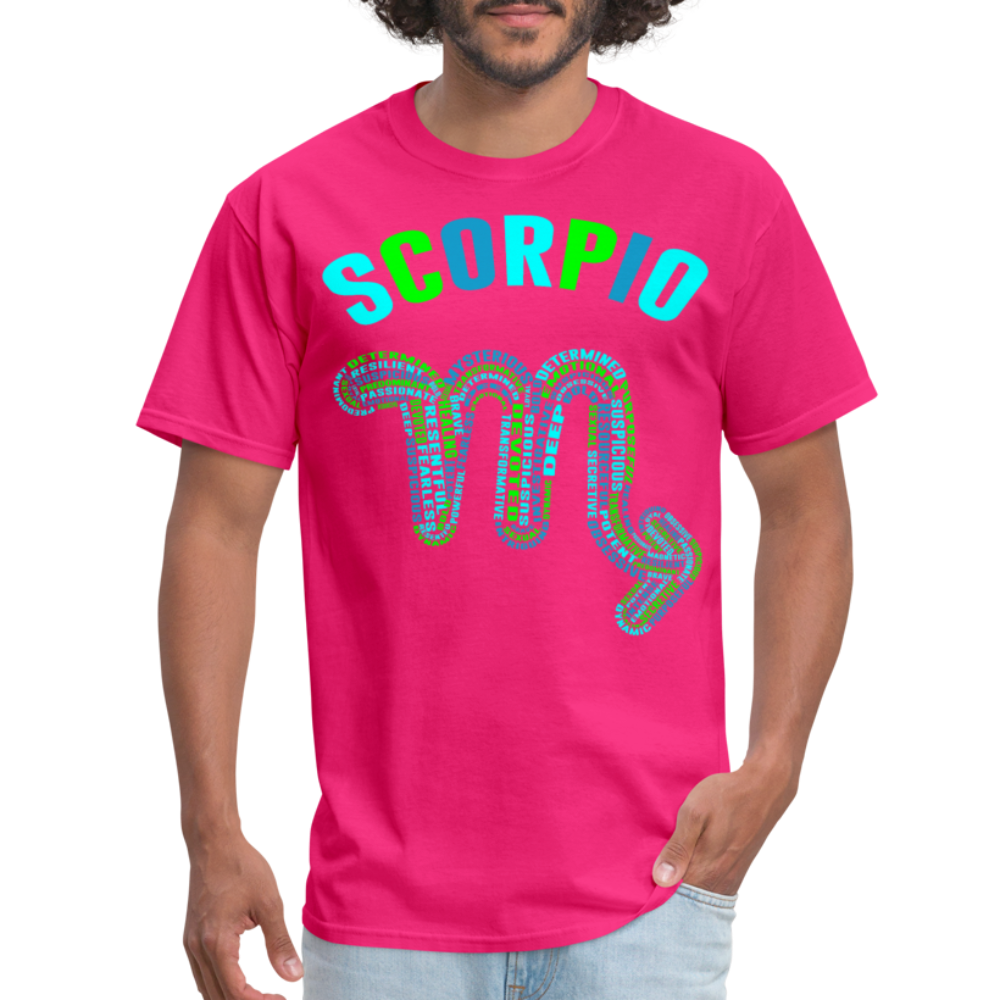 Men's Power Words Scorpio Classic T-Shirt - fuchsia