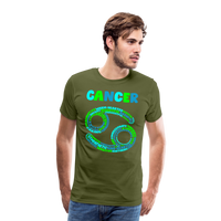 Thumbnail for Men's Power Words Cancer Premium T-Shirt - olive green