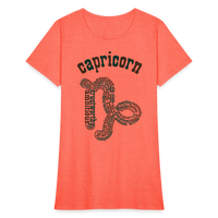 Thumbnail for Women's Power Words Capricorn T-Shirt - heather coral