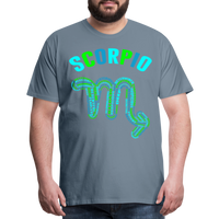 Thumbnail for Men's Power Words Scorpio Premium T-Shirt - steel blue