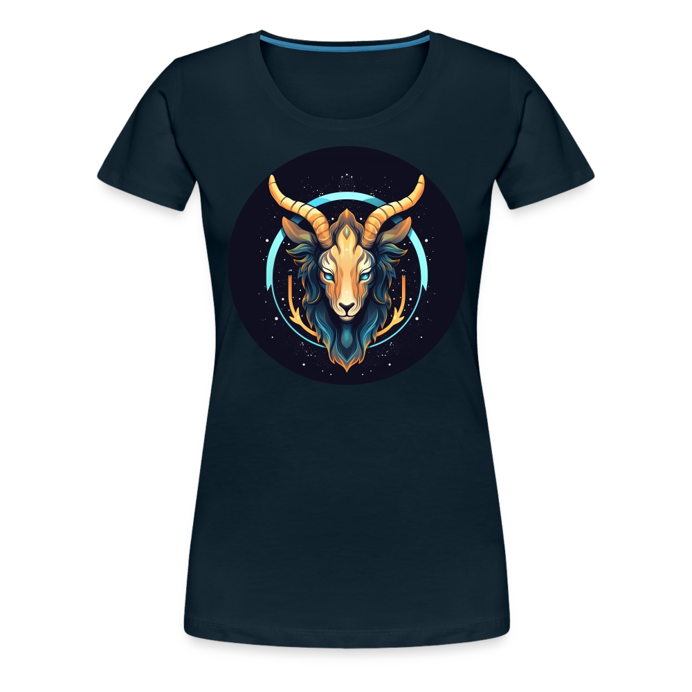 Women’s Mystic Capricorn Premium T-Shirt - deep navy