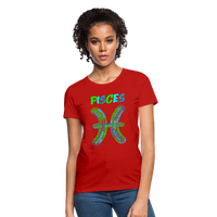 Thumbnail for Women's Power Words Pisces T-Shirt - red