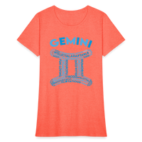 Thumbnail for Women's Power Words Gemini T-Shirt - heather coral