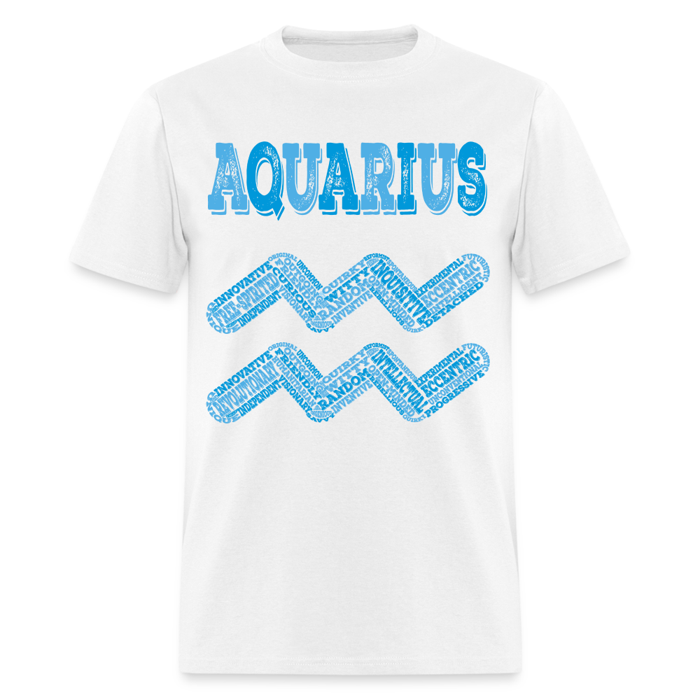 Men's Power Words Aquarius Classic T-Shirt - white