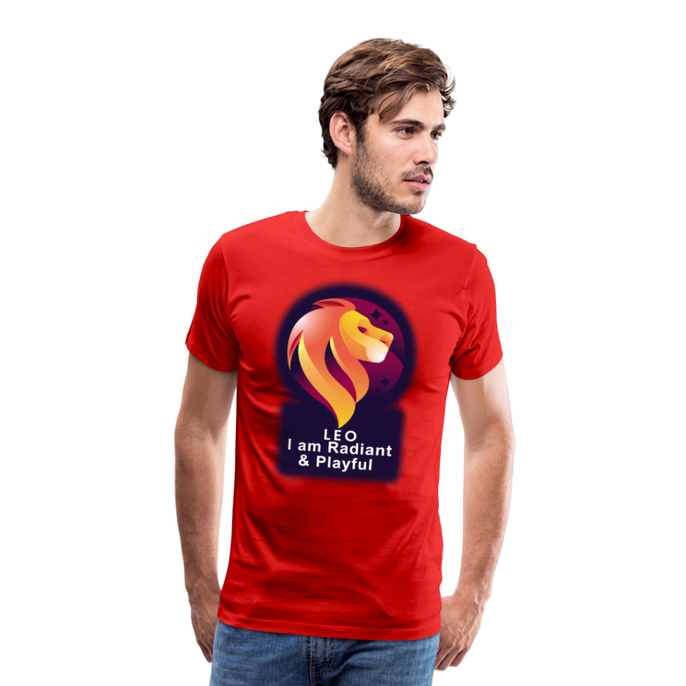 Men's Glow Leo Premium T-Shirt - red