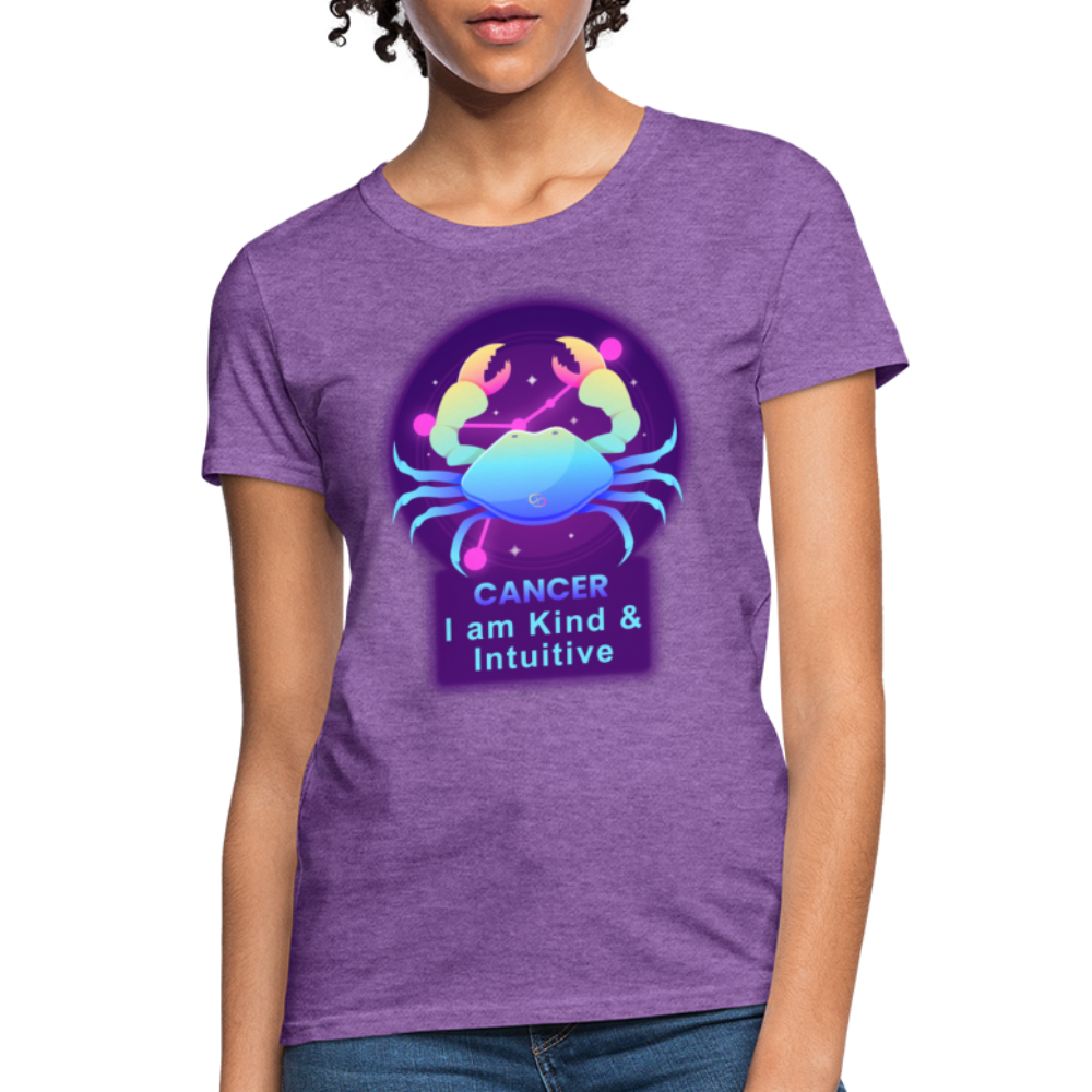 Women's Neon Cancer T-Shirt - purple heather