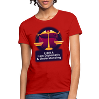 Thumbnail for Women's Glow Libra T-Shirt - red