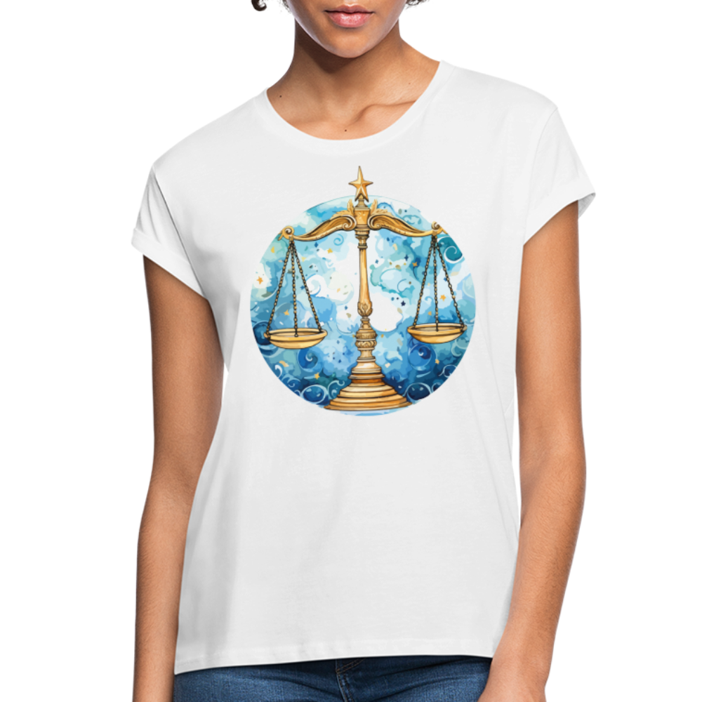 Women's Mythical Libra Relaxed Fit T-Shirt - white