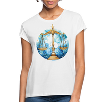 Thumbnail for Women's Mythical Libra Relaxed Fit T-Shirt - white