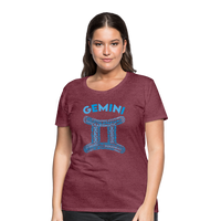 Thumbnail for Women's Power Words Gemini Premium T-Shirt - heather burgundy