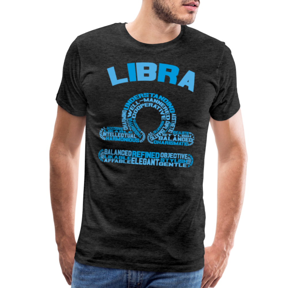 Men's Power Words Libra Premium T-Shirt - charcoal grey