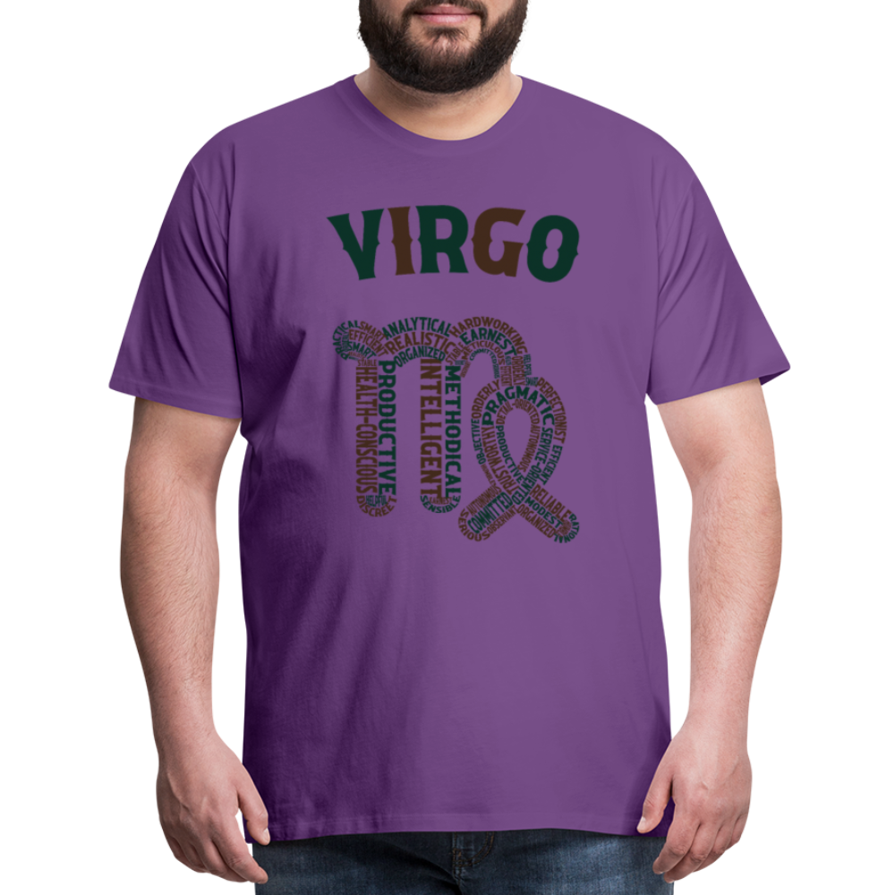 Men's Power Words Virgo Premium T-Shirt - purple