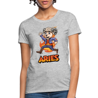 Thumbnail for Women's Playful Aries T-Shirt - heather gray