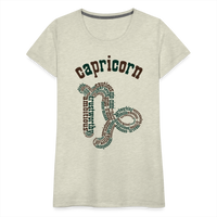 Thumbnail for Women's Power Words Capricorn Premium T-Shirt - heather oatmeal