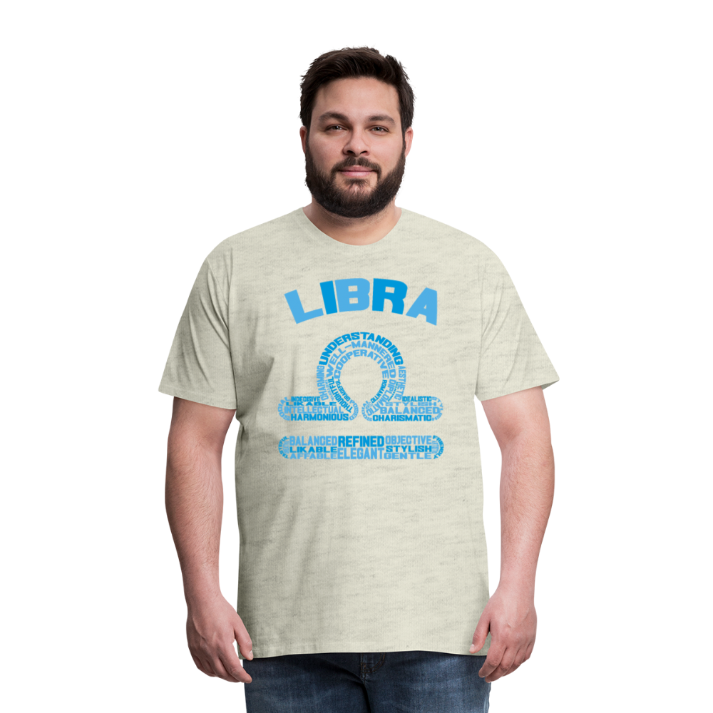 Men's Power Words Libra Premium T-Shirt - heather oatmeal